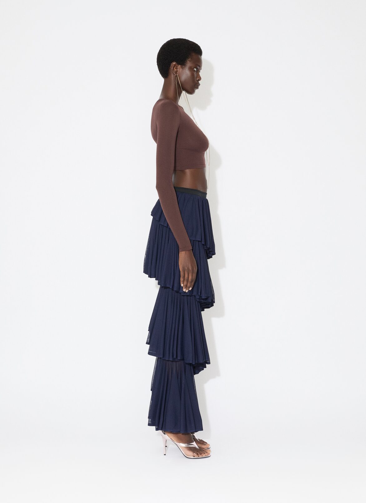 KNIT SPIRAL SKIRT ALAÏA   KNIT SPIRAL SKIRT